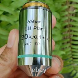 Nikon LU Plan 20x/0.45 A /0 EPI, WD 4.5 Microscope Objective Lens