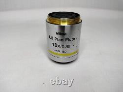 Nikon LU Plan Fluor 10X/0.30 A BD WD 15 Microscope Objective Lens