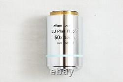 Nikon LU Plan Fluor 50x / 0.80 A? /0 BD WD 1.0 Microscope Objective Lens #4690