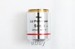 Nikon LU Plan Fluor 5x / 0.15 A? /0 BD WD18 OFN25 Microscope Objective Lens