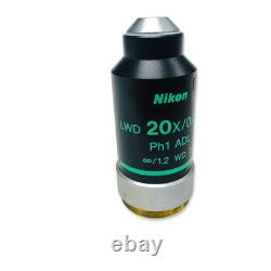 Nikon LWD 20x / 0.40 Microscope Objective Lens PH1 ADL? / 1.2 WD 3.1 Japan Made