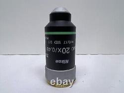 Nikon MRP00202 LWD 20x CFI Achromat Series Microscope Objective Lens WD 3.9mm