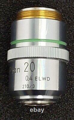 Nikon M Plan 20 0.4 ELWD 210/0 Microscope Objective Lens
