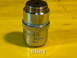 Nikon M Plan 40X 0.5 ELWD 210/0 Microscope Objective Lens