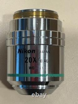 Nikon Microscope CF Plan 20x/0.46 BD WD 3.1 Objective Lens