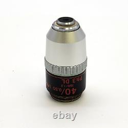 Nikon Microscope Objective 40x LWD Ph3 DL 160/1.2 Phase Contrast