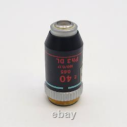 Nikon Microscope Objective E Plan 40x Ph3 DL 160/0.17 Phase Contrast