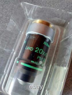 Nikon Microscope Objective LWD 20x Ph1 DL Phase Contrast