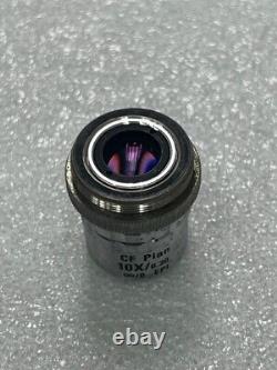 Nikon Microscope Objective Lens CF Plan 10X/0.30 for Optiphot 200 Used