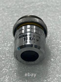 Nikon Microscope Objective Lens CF Plan 10X/0.30 for Optiphot 200 Used