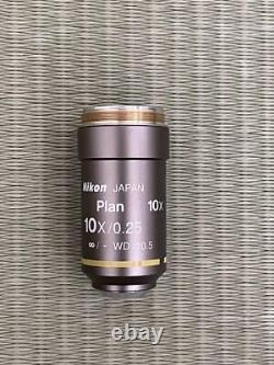 Nikon Microscope Objective Lens Plan 10x / 0.25 DIC M? /- WD 10.5 From Japan