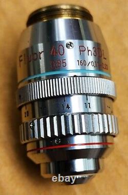 Nikon Microscope Objective lens Fluor 40x Ph3 DL 160/0.11-0.23 Phase Contrast