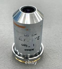 Nikon Microscope Objective lens L Plan 2.5X / 0.075WD 8.8 Good condition From JP