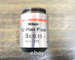 Nikon Microscope TU Plan Fluor 5x/0.15A? /0 EPl OFN25 WD23.5 Objective Lens
