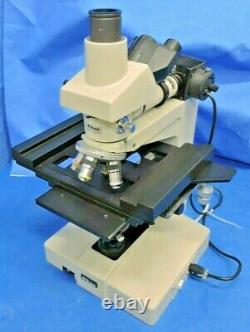 Nikon Optiphot Microscope Trinocular X-Y Stage Reflected Light Objective Lenses