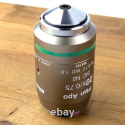 Nikon PLAN APO 20X 0.75? /0.17 WD 1.0 Microscope Objective Lens Good condition