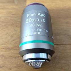Nikon PLAN APO 20X 0.75? /0.17 WD 1.0 Microscope Objective Lens Good condition