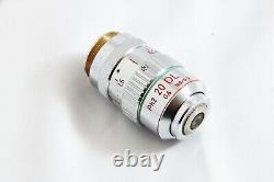 Nikon Ph2 20x DL 0.4 160/0-2 Collar Phase Contrast Microscope Objective Lens