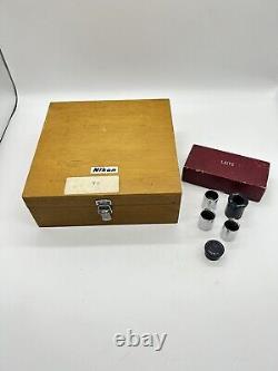 Nikon Phase Contrast 1.25 Microscope Condenser Objective Lens Lot With Accessories