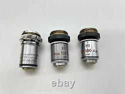 Nikon Phase Contrast 1.25 Microscope Condenser Objective Lens Lot With Accessories