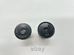 Nikon Phase Contrast 1.25 Microscope Condenser Objective Lens Lot With Accessories