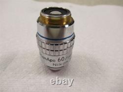 Nikon PlanApo 60x 1.40 Oil Microscope Objective Lens 160mm Apochromatic