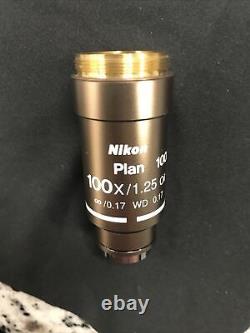 Nikon Plan 100X /1.25 Wd 0.2 Eclipse Microscope Objective Lens GREAT CONDITION