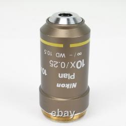Nikon Plan 10x/0.25 Cfi Eclipse Infinty Corrected Microscope Objective Lens