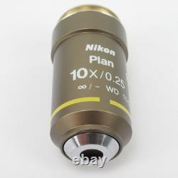 Nikon Plan 10x/0.25 Cfi Eclipse Infinty Corrected Microscope Objective Lens