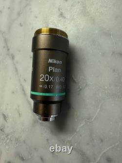 Nikon Plan 20x 0.40? /0.17 WD 1.3 Microscope Objective Lens Lightly Used