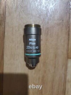 Nikon Plan 20x / 0.4 WD1.2 Microscope Objective