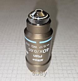 Nikon Plan 40x/0.65? /0.17 WD 0.57 Microscope Objective Lens 40X