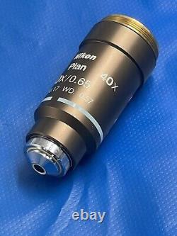Nikon Plan 40x/0.65? /0.17 Wd 0.57 Microscope Objective Lens For Eclipse Series