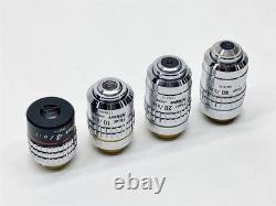 Nikon Plan 4/0.13 Fluor 10/0.30 20/0.50 40/0.75 Microscope Objective Lens Lot 4