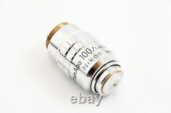 Nikon Plan APO 100x / 1.40 Oil 160/0.17 Microscope Objective Lens #5168