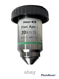 Nikon Plan APO Lambda 20x/0.75 Microscope Objective Lens CFI DIC N2 (WD = 1mm)