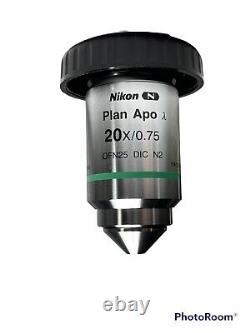 Nikon Plan APO Lambda 20x/0.75 Microscope Objective Lens CFI DIC N2 (WD = 1mm)