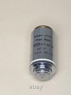 Nikon Plan Apo 100x/1.40 Oil DIC H? /0.17 Wd 0.13 Microscope Objective Lens