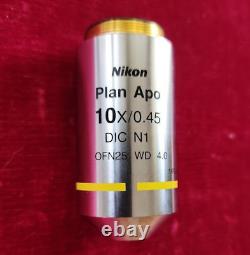 Nikon Plan Apo 10x/0.45 DIC N1? /0.17 WD 4.0 Microscope Objective Lens