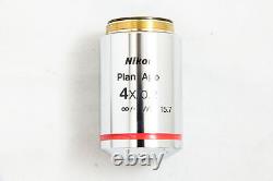 Nikon Plan Apo 4x / 0.2 inf/- WD 15.7 CFI Microscope Objective Lens 25mm Thread