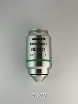 Nikon Plan Apo? Lambda 20x/0.75? /0.17 CFI60 DIC N2 Microscope Objective Lens
