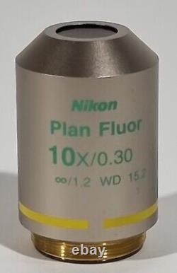 Nikon Plan Flour 10x/0.30 OFN25 PH1 DL Microscope Objective Lens