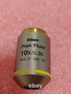 Nikon Plan Fluor 10x/0.30 OFN25 DIC L/N1 0.17 WD 16 Microscope Objective Lens
