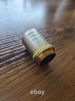 Nikon Plan Fluor 10x 0.30 Ph1 DL? /1.2 WD 15.2 Microscope Objective Lens #5643