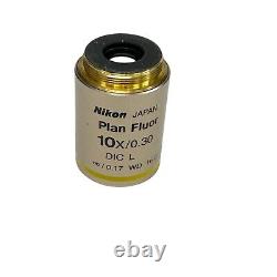 Nikon Plan Fluor 10x Microscope Objective 10x/0.30 DIC L Infinity/0.17 WD 16.0