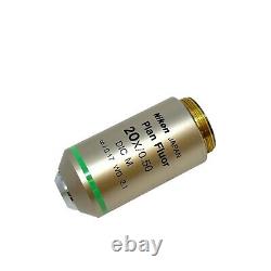 Nikon Plan Fluor 20X / 0.50 DIC M Microscope Objective Lens Infinity / 0.17 WD 2