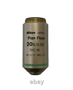 Nikon Plan Fluor 20x/0.50 DIC M? /0.17 WD 2.1 Microscope Objective Lens
