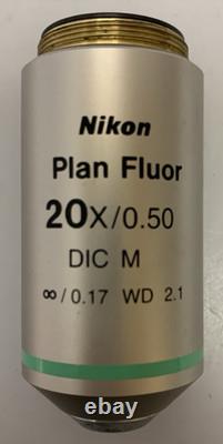 Nikon Plan Fluor 20x/0.50 DIC M? /0.17 WD 2.1 Microscope Objective Lens
