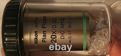 Nikon Plan Fluor 20x/0.50 DIC M/N2 Microscope Objective Lens M25 Eclipse
