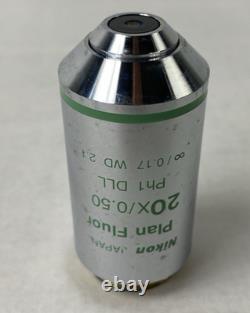 Nikon Plan Fluor 20x 0.50 Ph1 DLL WD 2.1 Microscope Objective Lens